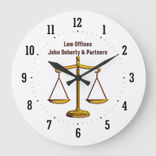 Attorney at Law   Time for Justice - Wall Clock