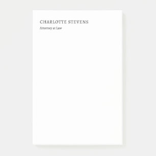 Attorney at Law Trendy Minimalist Elegant Simple Post-it Notes