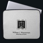 Attorney at Law White Leather Laptop Sleeve<br><div class="desc">Attorney at Law White Leather design with DIY Text. Electronic Laptop Sleeves. ⭐This Product is 100% Customizable. Graphics and/or text can be added, deleted, moved, resized, changed around, rotated, etc... ✔(just by clicking on the "EDIT DESIGN" area) ⭐99% of my designs in my store are done in layers. This makes...</div>