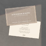 Attorney Beige Linen Elegant Professional Business Card<br><div class="desc">Traditional,  classy design with simple border and digital image of soft beige textured linen background. An understated,  yet sophisticated card also excellent for executives,  accountants,  realtors,  writers,  financial advisors,  small business owners and  entrepreneurs.  Easily customizable. Original design by Maura Reed.</div>