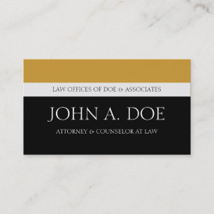 Attorney Black/Yellow Gold Touch Business Card