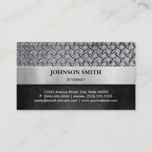 Attorney - Diamond Metal Plate Business Card