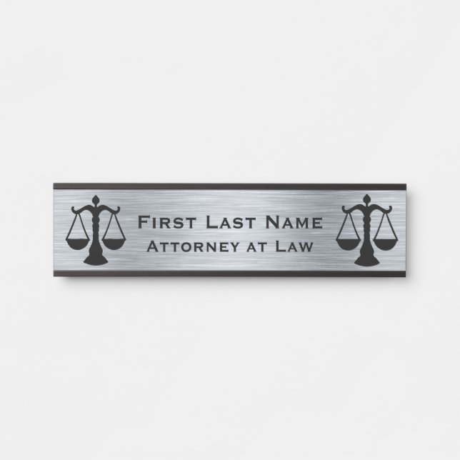 Attorney Door Sign Signs Lawyer (Front)