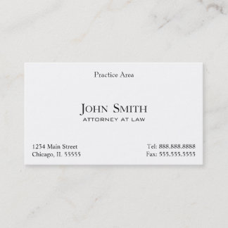 Attorney, Elegant Clean II Business Card
