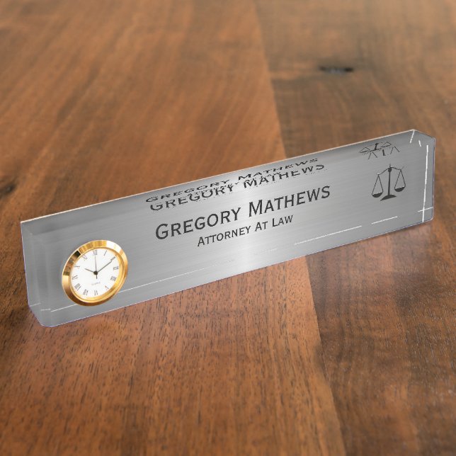 Attorney Executive Desk Name Plates (Side)
