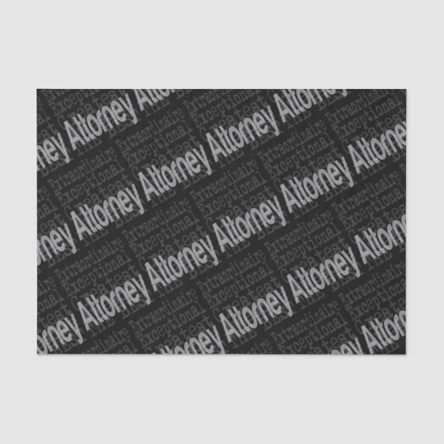 Attorney Extraordinaire Tissue Paper (Front)