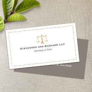 Attorney Justice Scale Business Card