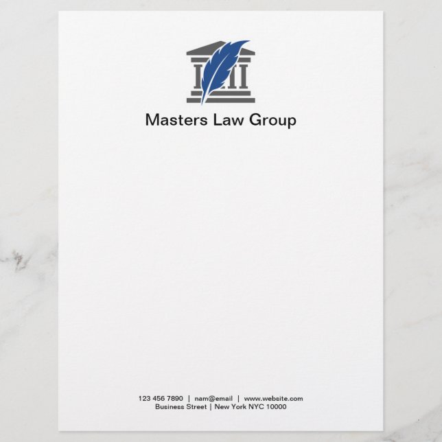 Attorney Law Office Business Stationary Template Letterhead (Front)
