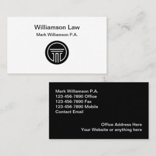 Attorney Law Office Logo Business Cards
