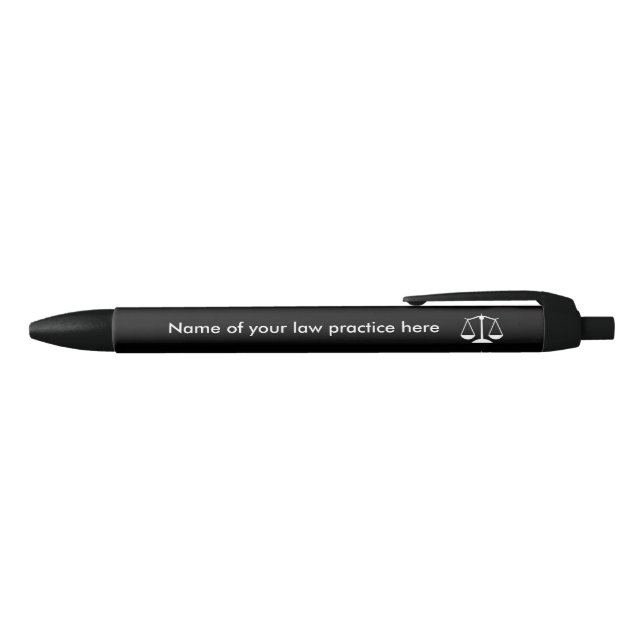 Attorney Law Scale Promotional Black Ink Pen (Top)