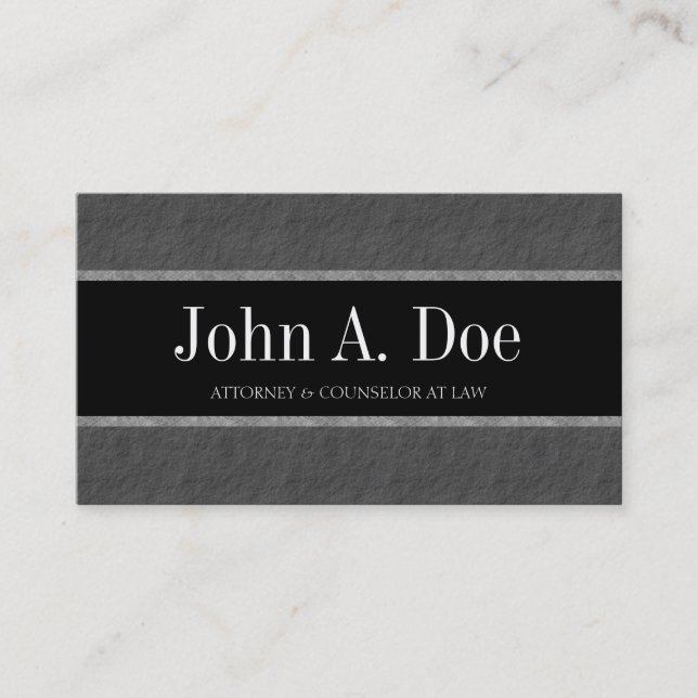Attorney Lawyer Law Firm Marble Stripes Slate Business Card (Front)
