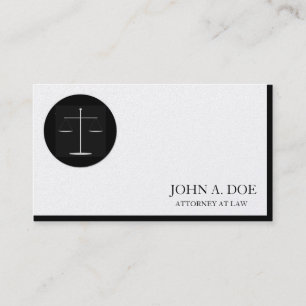 Attorney Lawyer Law Firm Platinum Paper Business Card