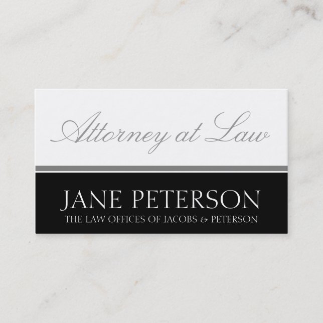 Attorney Lawyer Legal Counsellor Law Firm Office Business Card (Front)