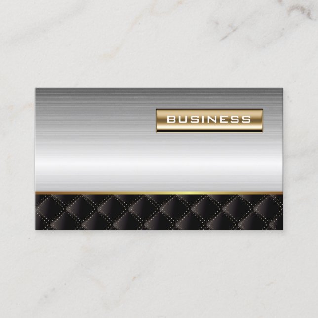Attorney Lawyer Luxury Gold Label Faux Metal  Business Card (Front)
