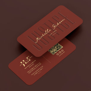 Attorney Lawyer Notary Dark Terracotta Modern  Business Card