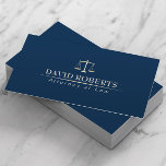 Attorney Lawyer Professional Blue & Gold Business Card<br><div class="desc">Professional Blue & Gold Attorney/Lawyer Business Card.</div>