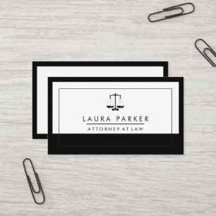 Attorney Legal Lawyer Black Scale Professional Business Card