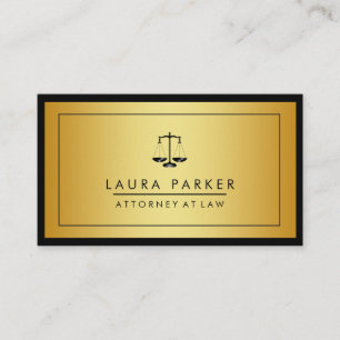 Attorney Legal Lawyer Black Scale Professional Business Card