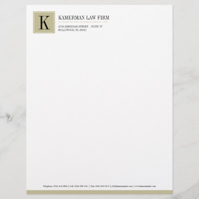 Attorney Letterhead (Front)