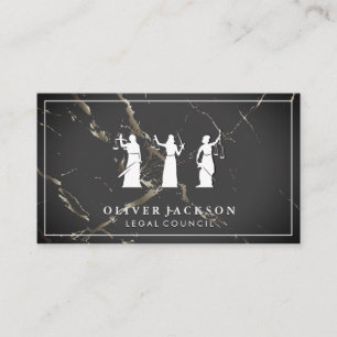 Attorney   Marble   Blind Justice Business Card