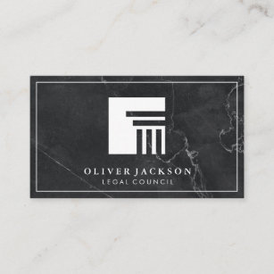 Attorney   Marble   Pillar Logo Business Card