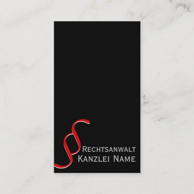 Attorney Minimal Business Card (Front)
