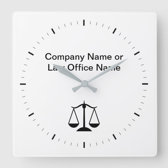 Attorney Office Company Logo Clocks (Front)
