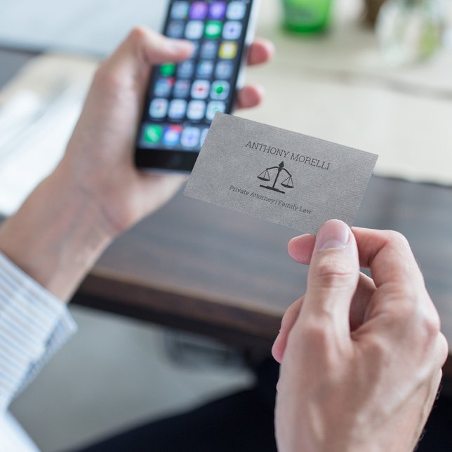 Attorney Professional Grey | Black Business Card (Creator Uploaded)
