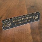 Attorney Scales of Justice Black and Gold