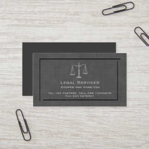 Attorney Scales of Justice Business Card