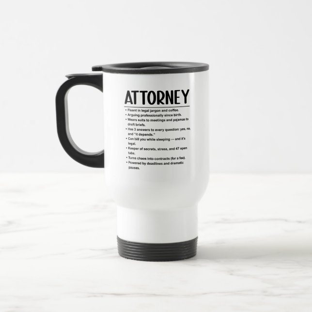 Attorney Travel Mug (Left)