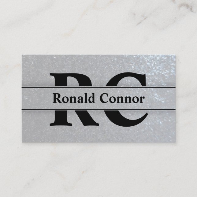 Attorneys At Law Bold Lawyer Initials Layout Business Card (Front)