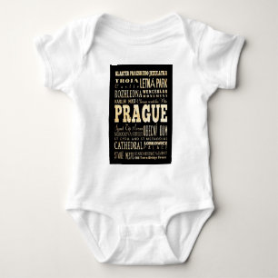 Attractions and Famous Places of Prague Baby Bodysuit