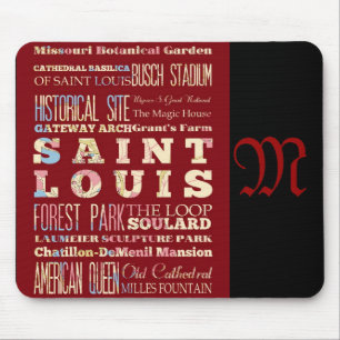 Attractions and Famous Places of St. Louis Mouse Pad