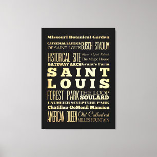 Attractions & Famous Places of Saint Louis Canvas Print