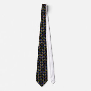 ATTRACTIVE ABSTRACT FLAMINGOS ~ NEON NIGHTS TIE