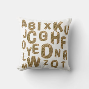 Attractive alphabet ABC pattern Throw Pillow
