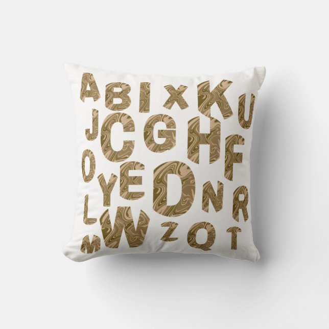Attractive alphabet ABC pattern  Throw Pillow (Front)