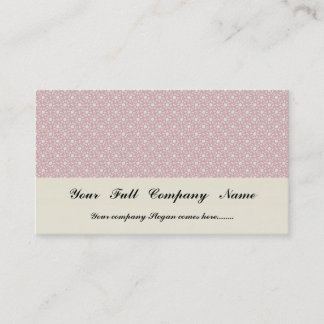 Attractive antique pink stems squares on white rou business card