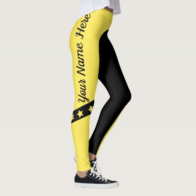 Attractive Black And Yellow Leggings (Right)