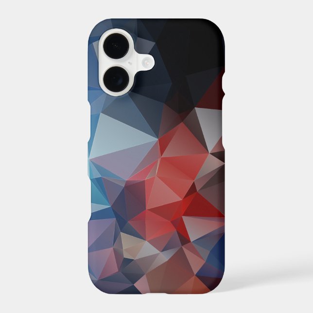 Attractive Blue Red Abstract Pyramid Pattern (Back)