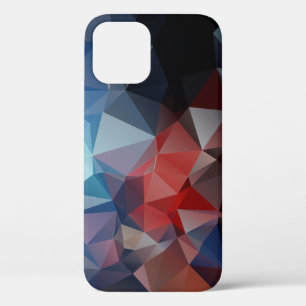 Attractive Blue Red Abstract Pyramid Pattern Case- iPhone 12 Case