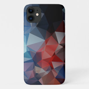Attractive Blue Red Abstract Pyramid Pattern iPhone 11 Case