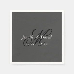 Attractive Calligraphy Monogram Wedding Napkin