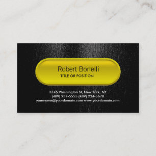 Attractive Charm Black Yellow Button Business Card