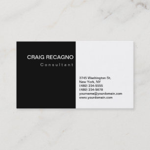Attractive Charming Black & White Business Card