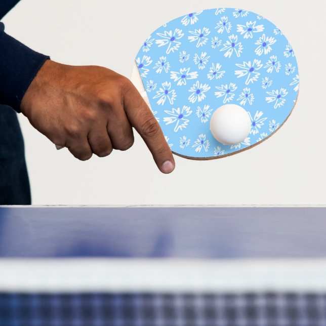 Attractive Floral Bliss Patterned Ping Pong Paddle (Insitu)