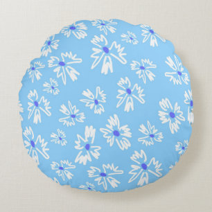Attractive Floral Bliss Patterned Round Pillow