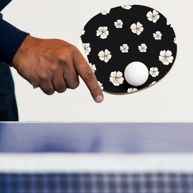 Attractive Floral Print Ping Pong Paddle (Insitu)
