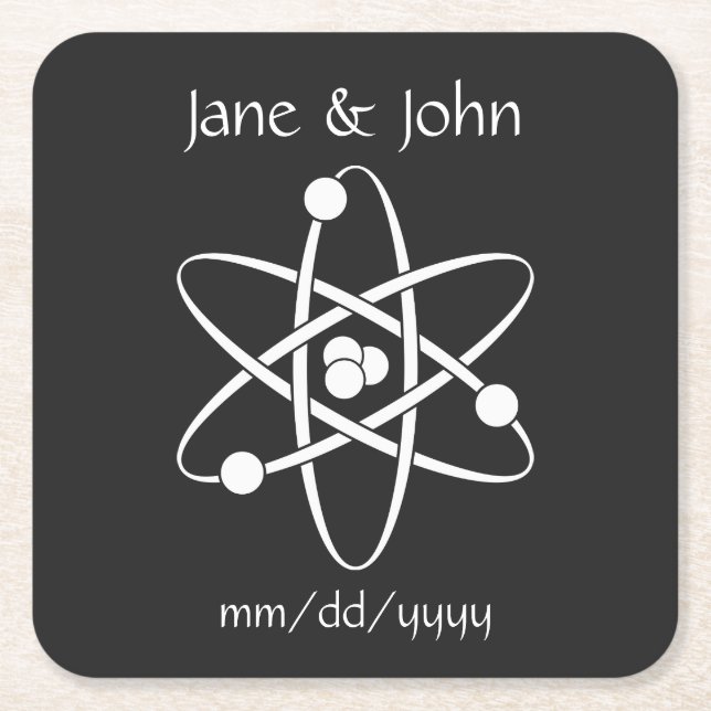 Attractive Forces in Black Paper Coaster (Front)